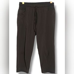 🧘 PrAna Black Breathe Drawstring Cropped Yoga Jogger Pants - Size M